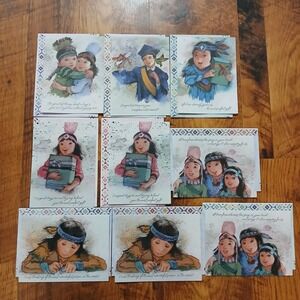 St Labre Indian School Lot of 9 Native American Asst. Greeting Cards W/Envelopes